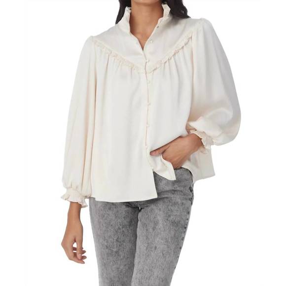 NEW CROSBY BY MOLLIE BURCH wells top in ivory - Picture 4 of 6